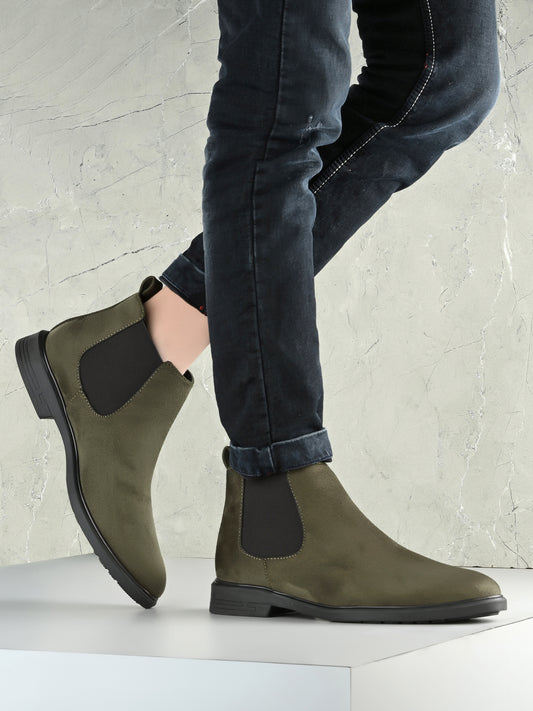Casual Men's High Ankle Zipper Outdoor Fashion Chelsea Boots For Men